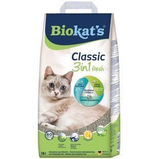 Наповнювач Biokats для котячого туалету Classic Fresh 3in1 бентонітовий 0,1 &ndash; 5мм 18 л G-613796 фото