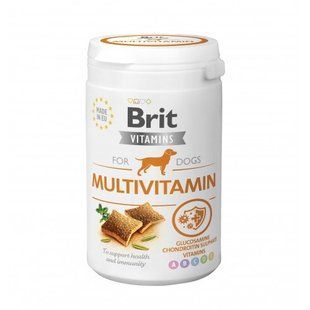 Витамины Brit Vitamins Multivitamin для взрослых собак для поддержания здоровья и иммунитета с курицей 150 г 112061 фото