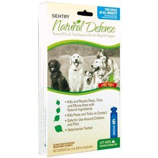 Sentry Natural Defense СЕНТРІ НАТУРАЛЬНИЙ ЗАХИСТ краплі від бліх і кліщів для собак і цуценят усіх порід 22794 фото