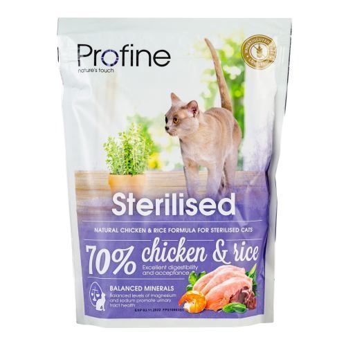 Корм сухий Profine Cat Sterilised для стерилізованих та кастрованих котів з куркою та рисом 300 г 170562/7664 фото