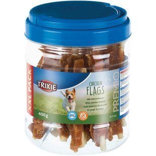 Ласощі Trixie Premio Chicken Flags для собак куряче філе банка 400 г 31588 фото