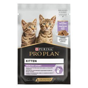 Влажный корм PRO PLAN Kitten Healthy Start для котят, кусочки в паштете, с индейкой, 75 г 8445290178862 фото