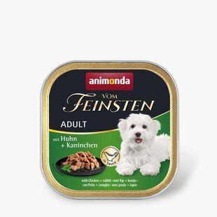 Корм влажный Animonda Vom Feinsten delicious sauce Adult with Chicken + rabbit для собак с курицей и кроликом 150г 82309UT/82335 фото
