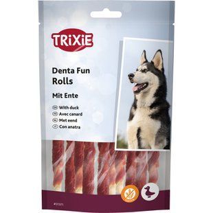 Ласощі Trixie Denta Fun Rolls with Duck для собак Паличка для чищення зубів з качкою 12 см 80 г 10 шт 31371 фото
