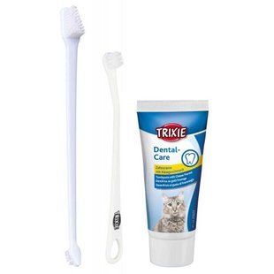 Зубна паста Trixie для котів зі смаком сиру та щіткою 50 г 25620 фото