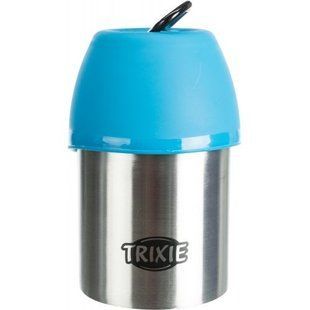Поилка Trixie для собак для путешествий металлическая/пластиковая 300 мл 24605 фото