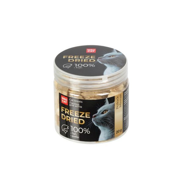 Лакомство для кошек WAUCAT Treats Freeze dried Минтай, 20 г 2004 фото