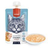 Wanpy Chicken & Carrot ВАНПИ КРЕМ-ПЮРЕ КУРИЦА С МОРКОВЬЮ жидкий корм для котов RAC-38 фото