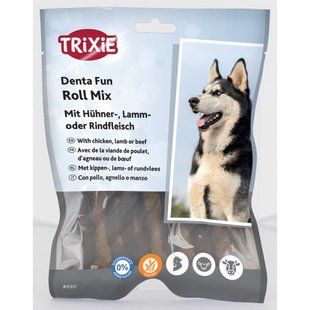 Ласощі Trixie Denta Fun Roll Mix with chicken, lamb or beef для собак Паличка для чищення зубів з куркою, ягням або яловичин 31372 фото