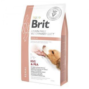 Корм сухий Brit Grain VetDiet Dog Renal для собак з нізковою недостатністю з яйцем горохом та гречкою 2 кг 170949/8196 фото