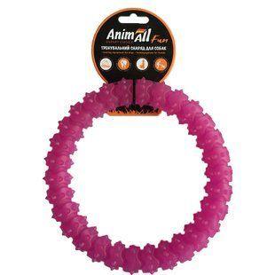 Игрушка AnimAll Fun кольцо с шипами для собак, фиолетовый, 20 см 111654 фото