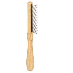 Гребінець Flamingo Comb Short/long Bamboo з короткими/довгими зубчиками для собак та котів (523066) 181126 фото