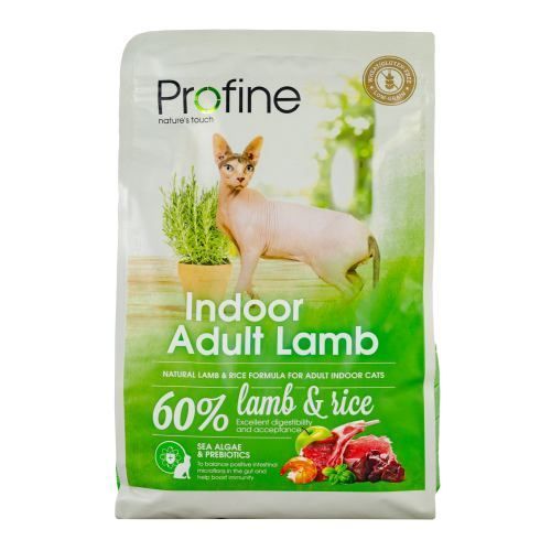 Корм сухой Profine Cat Indoor для взрослых кошек, живущих в помещении, с ягнятиной и рисом 2 кг 170569/7732 фото