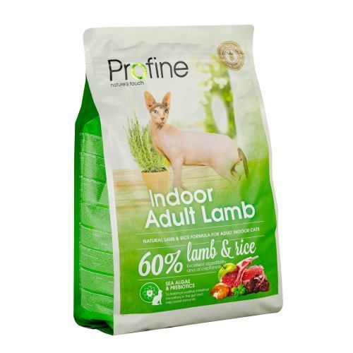 Корм сухой Profine Cat Indoor для взрослых кошек, живущих в помещении, с ягнятиной и рисом 2 кг 170569/7732 фото