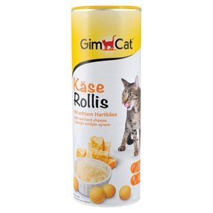 Витамизированные таблетки GimCat Kase Rollis для кошек всех пород творожные шарики 425г пауч G-419510 фото