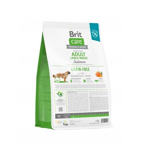 Корм сухой Brit Care Dog Grain-free Adult Large Breed для взрослых собак больших беззерновых пород с лососем 3 кг 172203 фото