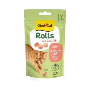 Ласощі GimCat ROLLS для котів зі смаком лосося 40 г G-419787 фото