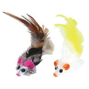CattyMan Feather Mouse КЕТТІМЕН МИША іграшка з пір&rsquo;ям для котів 84507 фото