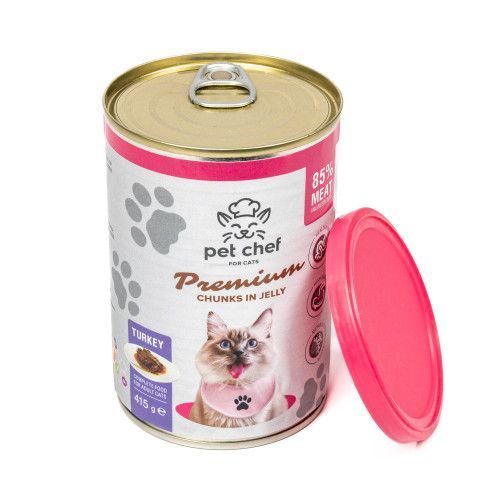 Вологий корм для котів Pet Chef з Індичкою 415 г 93595 фото