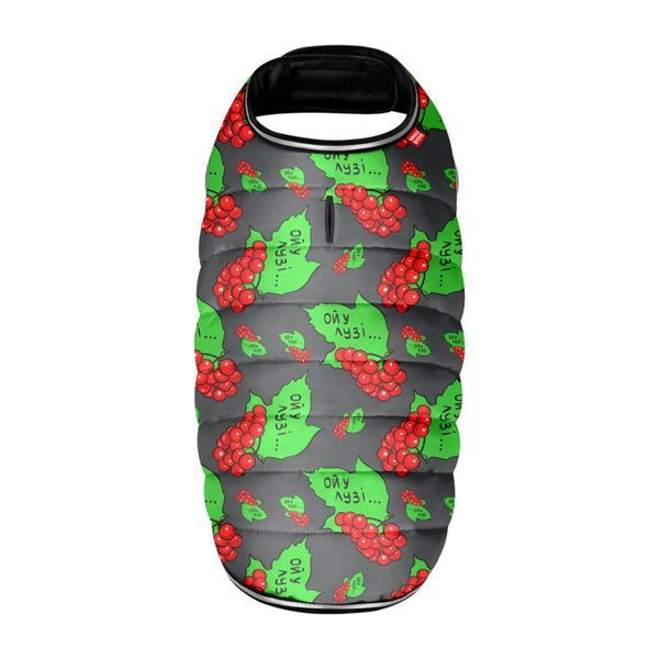Курточка-накидка для собак WAUDOG Clothes, малюнок "Калина", XS, А 26 см, B 33-41 см, С 18-26 см 502-0228 фото