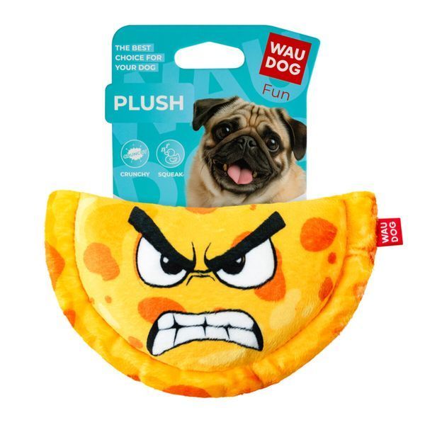Іграшка для собак WAUDOG Fun Plush Чебурек, плюш, Ш 20 см, Д 13 см 6253 фото