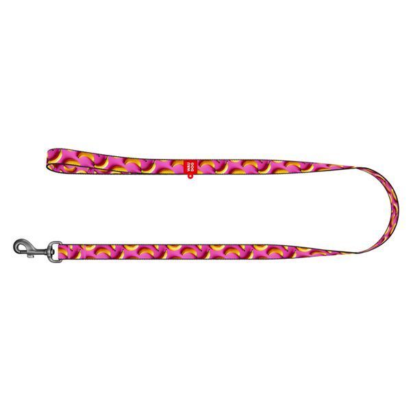 Поводок для собак нейлоновый WAUDOG Nylon, рисунок "Бананы на розовом", S, Ш 15 мм, Длинна 300 см 760-4055 фото