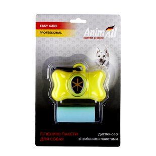 AnimAll АнімАлл диспенсер зі змінними пакетами 1 рулон/15 шт жовтий (MA 6601) 171742 фото
