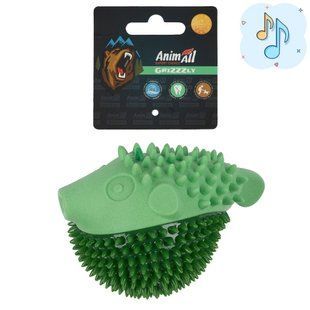 AnimAll GrizZzly АнимАлл Гризли Играшка для собак Рыба фугу, 12,1х9х8,9 см, темно-зеленая 176535 фото