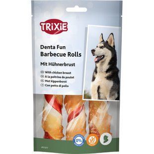 Ласощі Trixie Denta Fun для собак Палички для чищення зубів з куркою 12 см 105 г 3 шт 31377 фото