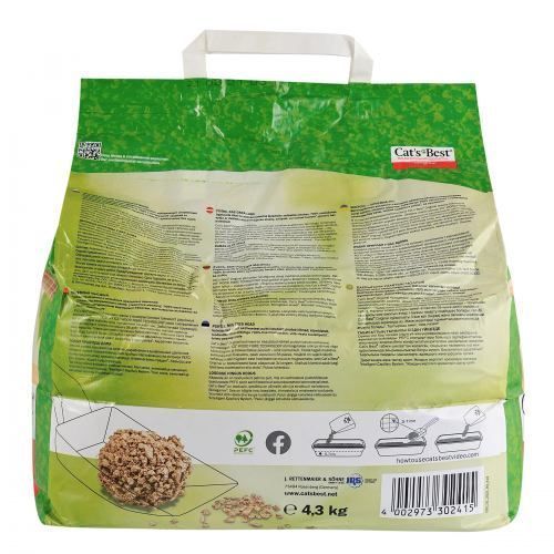 Наповнювач Cat&rsquo;s Best для котячого туалету Original деревний 10 л / 4,3 кг JRS324092/0922 фото
