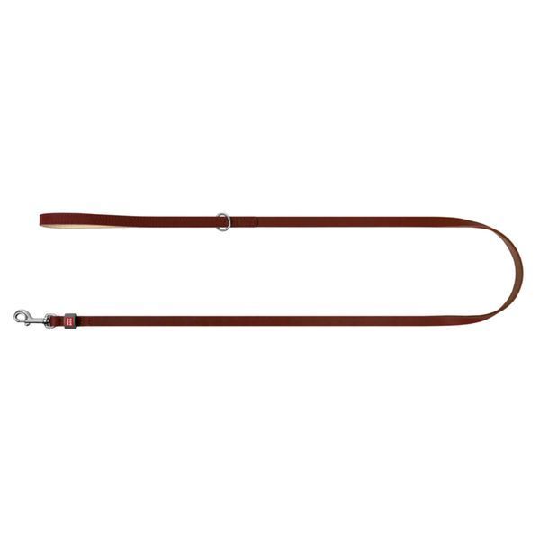 Поводок для кошек и мелких собак кожаный WAUDOG Classic, XXS-XS, Ш 12 мм, Длинна 122 см коричневый 60326 фото