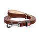 Поводок для кошек и мелких собак кожаный WAUDOG Classic, XXS-XS, Ш 12 мм, Длинна 122 см коричневый 60326 фото 1