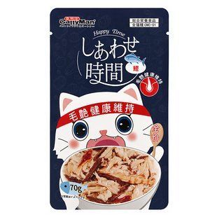 CattyMan Happy Time Eye & Coat Care КЭТТИМЕН ГЛАЗА И ШЕРСТЬ беззерновой полнорационный влажный корм с тунцом для котов, пауч 70 г Z1731 фото