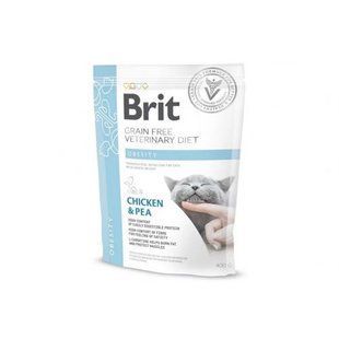 Корм сухий Brit Grain Free VetDiet Cat Obesity для котів з зайвою вагою та ожирінням з куркою та горохом 400 г 170967/528486 фото