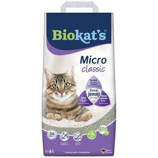 Наповнювач Biokat s для котячого туалету Micro Classic бентонітовий 6 л G-613918 фото