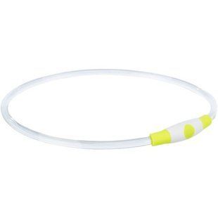 Ошейник Trixie Flash Light Ring USB для собак мигающий силиконовый зеленый размер S&ndash;M 35 см/8 мм 12660 фото