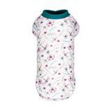 Футболка Pet Fashion Flora для собак бавовна трикотаж білий з квітковим принтом L PR441457 фото