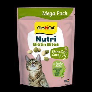 Витамины GimCat Nutri Biotin Bites для кошек для улучшения состояния шерсти и кожи с морскими водорослями 425 г G-419701 фото