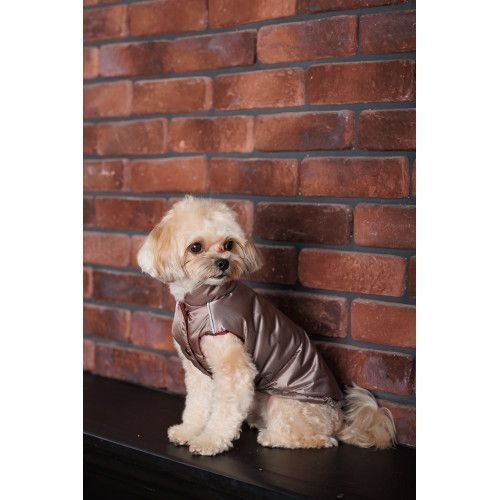 Жилет Pet Fashion Hardy для собак утепленный водонепроницаемый с отверстием для поводка бежевый размер M PR243749 фото