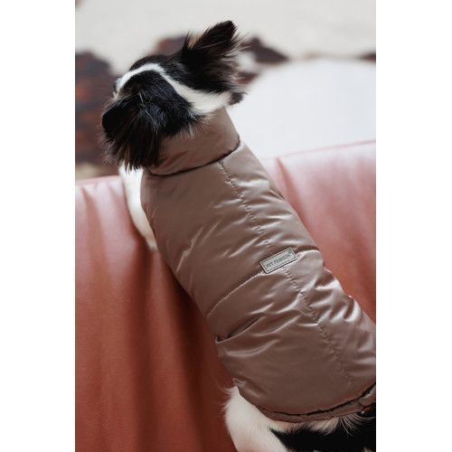 Жилет Pet Fashion Hardy для собак утепленный водонепроницаемый с отверстием для поводка бежевый размер M PR243749 фото