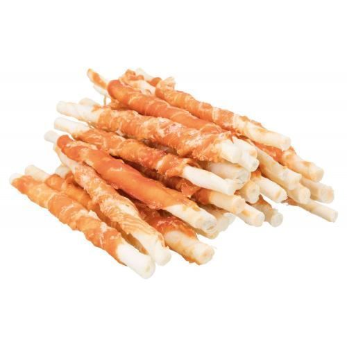 Ласощі Trixie Denta Fun Chicken Chewing Rolls для собак Паличка для чищення зубів з куркою 12 см 240 г 30 шт 31378 фото