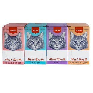 СТІЙКА з повним набором беззернових супів для котів Wanpy Meat Broths, комплект 44+4 20х30см RAC_EQ фото