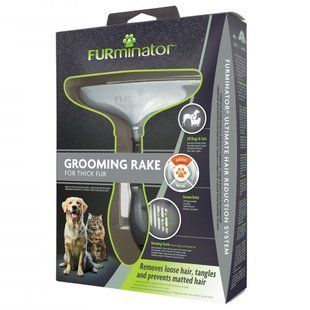 Гребень FURminator для собак и кошек с вращающимися зубцами для густой шерсти 691664 фото