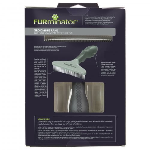 Гребінь FURminator для собак та котів з обертовими зубцями для густої шерсті 691664 фото