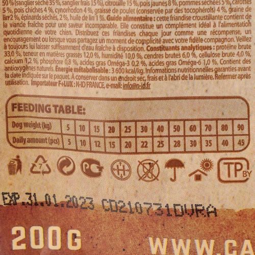 Ласощі Carnilove Dog Crunchy Snack Wild Boar with Rosehips для активних собак для швидкого відновлення з диким кабаном та ши 100407/7298 фото