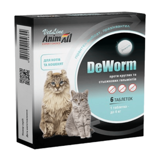 Антигельминтный препарат AnimAll VetLine DeWorm для кошек и котят 112944 фото