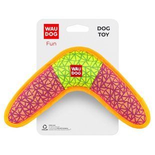 Игрушка для собак WAUDOG Fun, "Бумеранг", Ш 24 см, Д 14 см розовый 62077 фото