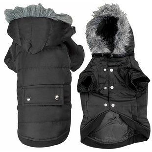 Flamingo Polar Black ФЛАМИНГО КУРТКА С КАПЮШОНОМ одежда для собак 502874 фото