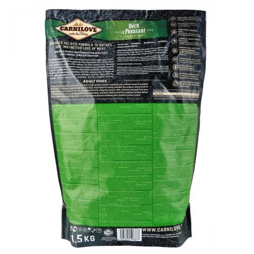 Корм сухой Carnilove Adult Duck and Pheasant для взрослых собак всех пород с уткой и фазаном 1,5 кг 150825/8877 фото
