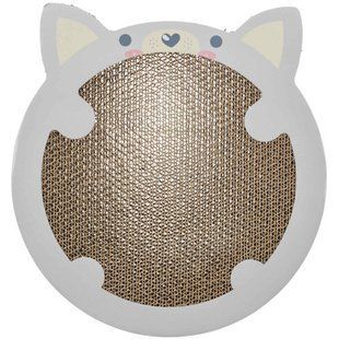 Дряпка Trixie для кошенят картонна в формі хом яка з котячою м ятою 31х2,5х32,5 см світло-сіра 48041 фото